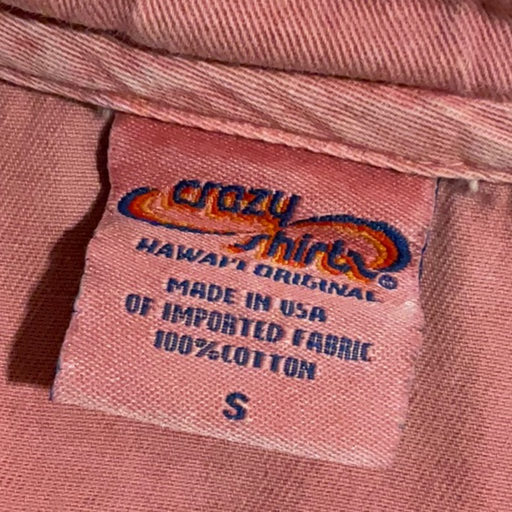 Hawaiian Crazy Shirts Pullover Pink 100% cotton size S - Picture 5 of 9